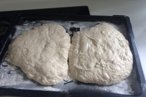 ciabatta on the oven baking sheet©️Nel Brouwer-van den Bergh