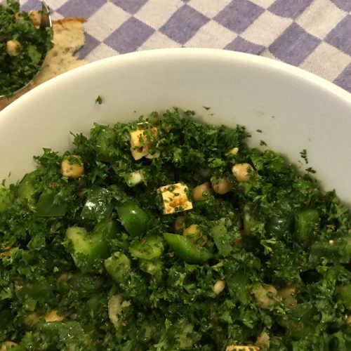 tembouleh, parsley salad from the middle east: ©️ Nel Brouwer-van den Bergh