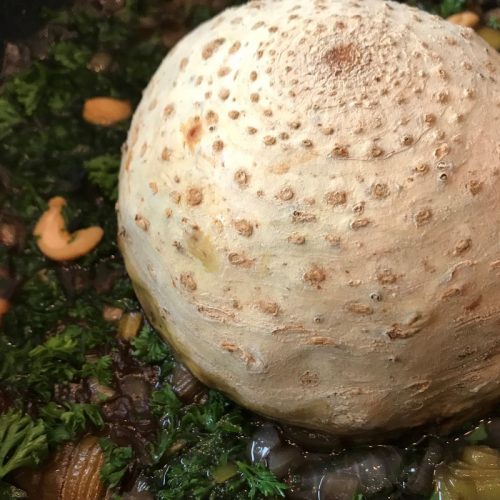 Celeriac with mushroom and leek©️ Nel Brouwer-van den Bergh