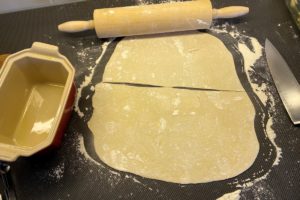 rolling out the dough for the pate en croute ©️ Nel Brouwer-van den Bergh